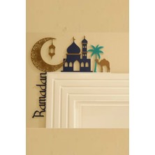 Genç 3D Ramazan Kapı Köşe Dekoru | Ramadan Door Corner Süsü | Ramazan Temalı Dekoratif Köşe Aksesuarı