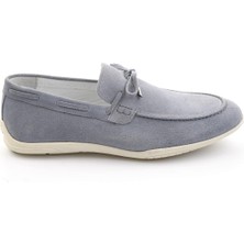 Bambi Mavi Hakiki Deri Erkek Loafer Ayakkabı E01011033002