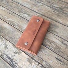 Derigami El Yapımı Deri Tütün Kesesi, 25G ve 50G Paketler Için Hakiki Deri Tütün Kılıfı, Çıtçıtlı