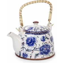 UltraMint Şık Seramik Demlik, Bitki Çayı Için Süzgeçli, Modern Tasarım