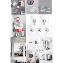 Munico 5 Adet Duvar Delmeden Zarar Vermeden Yapışkanlı Askılık Çivi Şeffaf Güçlü Iz Bırakmaz Tablo Yapışan