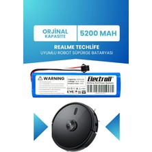 Electroll Realme Techlife Uyumlu Batarya (Standart Kapasite) 5200MAH Robot Süpürge Bataryası