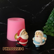 Poyrish 1102 - Silikon Kalıp Mum Kalıbı - Heybeli Noel Baba