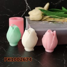 Poyrish PK1002674 - Silikon Kalıp Mum Kalıbı Kapalı Lale