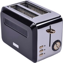 Berghoff Gem Titan 2 Dilim Ekmek Kızartma Makinesi – 980 W, Paslanmaz Çelik Gövde | Siyah Gümüş