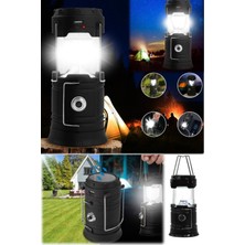 Munico Kamp Lambası & El Feneri Çadıra Asılabibilir Bahçe Aydınlatma Aç Kapa Solar ve Şarj Edilebilir Lamba