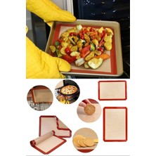 Munico 40 x 30 cm Pasta Kek Kurabiye Ömürlük Mat Ped Büyük Boy Kaliteli Mat Yapışmaz Silikon Fırın Mat Pad