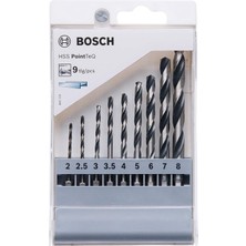 Bosch Professional 9 Parçalı Pointteq Altıgen Matkap Seti (Metal, Çap: 2-8 Mm, Çalışma Uzunluğu: 24-