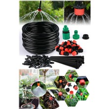 Munico Boru Hortum Aparatlı Bahçe Bakım Seti Çim Sera Villa Bakım 15 Metre Bahçe Su Damlatma Sulama Sistemi