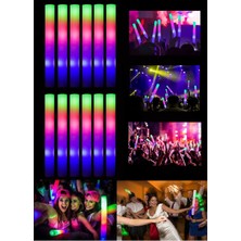 Munico 12'li Işık Köpük Çubuklar Glow Party LED Yanıp Sönen Vokal Konser Yeniden Kullanılabilir Neon Renk