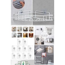 Munico 10 Adet Güçlü Yapışkanlı Çivi Askılık Mutfak Eşyaları Tablo Halı Iz Bırakmaz Duvar Kancası Ahşap Cam