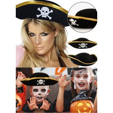 Munico Cadılar Bayramı Maskeli Balo Korsan Kareyip Korsanları Serisi Şapkası Yetişkinler Için Eğlenceli Şık