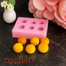 Poyrish PK1002078 - Silikon Kalıp Mum Kalıbı 6lı Minik Portakal