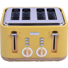 Berghoff Gem Natural 4 Dilim Ekmek Kızartma Makinesi – 1630 W, Çift Kontrol Paneli, Paslanmaz Çelik