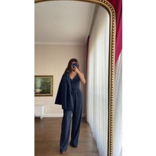 Çizgili Lacivert Takım