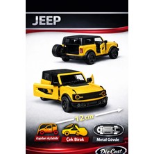 Yıldırım Oyuncak Die Cast Metal Gövdeli Çek Bırak 12 cm Açılabilir Kapılı Oyuncak Jeep Araba