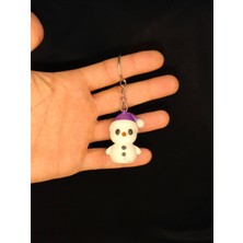 Yerli Mini Kardan Adam Anahtarlık Şık Minik Model