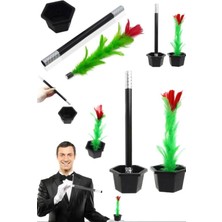 Munico Sihirli Çiçek Sihirbazlık Oyunu Çiçek Çıkaran Sihirli Sopa Ilizyon Sihirbaz Eğlenceli Partiler Için