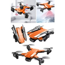 Munico Hd Kalite Katlanabilir Mini Drone Rc 4K Hava Kamerası Drone Iha Dw 14+ Hd Kamera Turuncu Kamera