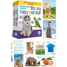 Munico Bebekler Için Doku Algılama Hediyelik Yavru Hayvanlar Görsel 18 Kartlı Dokun Hisset Tanı Kart Seti