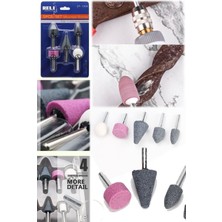 Munico Aşındırıcı Oyma Taşlama Dremel Araçları Taş Başlıkları Zımpara Parça 5 Mücevher  ile Pratik Kullanım