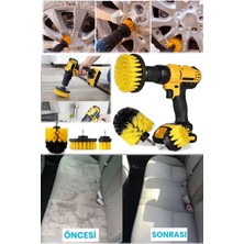 Munico 3 Adet  3'lü Matkap Ucu Seti Fırça Temizlik Araba Koltuk Yıkama Temizleme Döşeme Temizleme Fırçaları