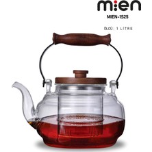 UltraMint 1 Litrelik Şık ve Dayanıklı Borosilikat Cam Demlik