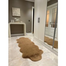 Doğuş Peluş Halı Ultra Soft Kahverengi Yumuşak Dokulu Peluş Halı Çift Kafa Post