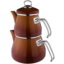 UltraMint Robinho Gölgeli Emaye Çaydanlık Takımı, Şık ve Dayanıklı Set