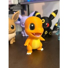 Genç 3D Pokémon Charmander Chibi Figürü | Ateş Tipi Sevimli Pokémon | 10 cm Dekoratif Koleksiyon Figürü