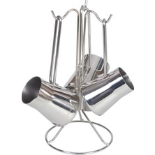 UltraMint 3'lü Paslanmaz Çelik Kahve Cezve Seti, Kendinden Aparatlı, Dayanıklı