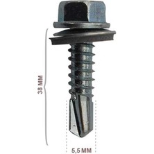 Dekpax 5,5X38 Trapez Çatı Vidası 100 Lü