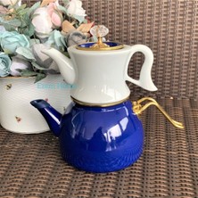 UltraMint Lacivert Emaye Porselen Çaydanlık, Şık ve Dayanıklı Mutfak Gereci