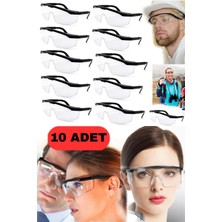 Munico 10 Adet Iş Göz Koruyucu Darbe Dirençli Polikarbonal Iş Güvenlik Gözlüğü Toz Sıvı Geçirtmez Sertifika