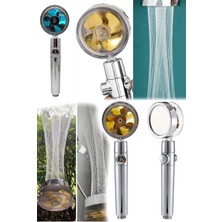 Munico Turbo Pervaneli Serinletici Duş Başlığı Gümüş Yüksek Basınçlı Şık Tasarımlı Su Şekillendirici Tuşlu