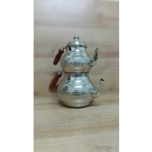 UltraMint Sebe Home Bakır Nikel Çaydanlık Seti, Orta Boy, Petek Desenli