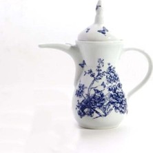 UltraMint El Yapımı Porselen Demlik, Zarif Mavi Beyaz Tasarım