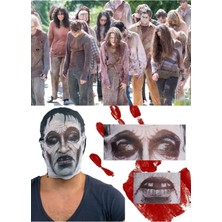 Munico Zombie Maske Yepyeni Streç Bez Zombie Maske Kaliteli Şık Zombie Korku Maskesi Kafaya Tam Geçmeli