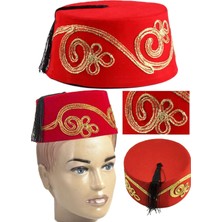 Munico Kırmızı Renk Osmanlı Fesi Şapkası Osmanlı Askeri Imparatorluk Konsepti Ottoman Kaliteli Fes Osmanlı