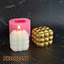 Poyrish 1087 - Silikon Kalıp Mum Kalıbı - Yastık Bubble Mum