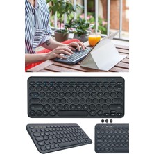 Munico Taşınabilir Mini Üç Katlanır Bluetooth Klavye Kablosuz Katlanabilir Tuş Takımı Ios Android Windows