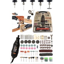 Munico Taşıma Çantalı 300 Parça Taşlama Zımpara Makinesi Ahşap Metal Plastik Delme Uçları Testere Seti Pro