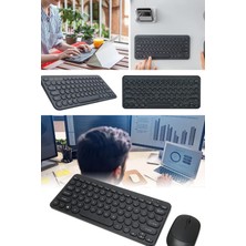 Munico Kablosuz Bluetooth Klavye ile Pc Dizüstü Macos Için Çok Cihazlı Uygun Ince Taşınabilir Ofis Klavyesi