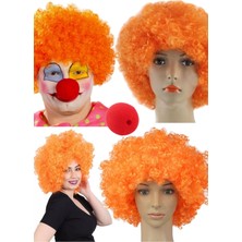 Munico Hayranları Için Peruk Peruk + Palyaço Burnu Set Cosplay Parti Çocuk Eğlence Aksesuarı Cadılar Bayram