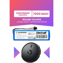 Electroll Realme Techlife Uyumlu Batarya (Maksimum Kapasite) 7000MAH Pil Robot Süpürge Bataryası