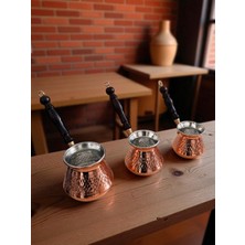 UltraMint 3'lü Bakır Cezve Takımı, Zarif ve Dayanıklı Kahve Seti