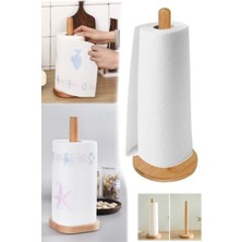Munico Mutfak Kağıdı Havlu Askısı Japon Tarzı Kayın Dikey Ahşap Rulo Kağıt Rafı Depolama Rafı Sarılma Ahşap