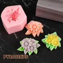Poyrish 1195 - Silikon Kalıp Mum Kalıbı - Çiçek Demeti