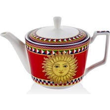 UltraMint Güneş Işığı Desenli Seramik Demlik, Estetik ve Dayanıklı Tasarım