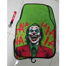 Şimika Joker Desen Kaymaz Taban Dekoratif Oto Halı Paspas(Anahtarlık Hediyeli)